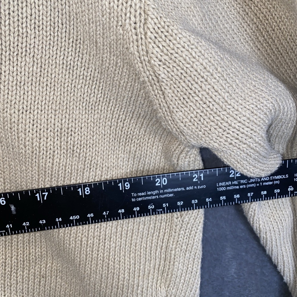 Polo Ralph Lauren Large Linen Cotton Blend Beige Knit Sweater Preppy Men's - Picture 6 of 6